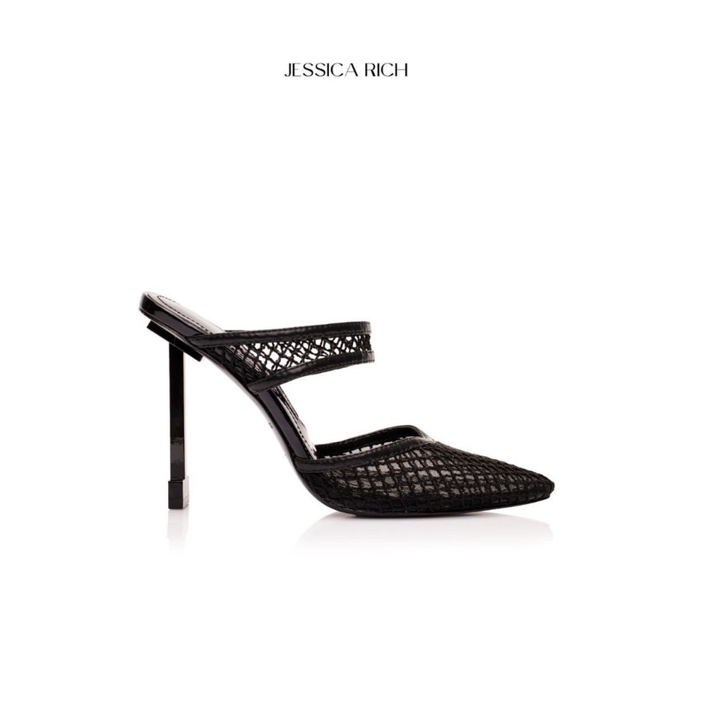 Jessica Rich Ysabelle fishnet heels